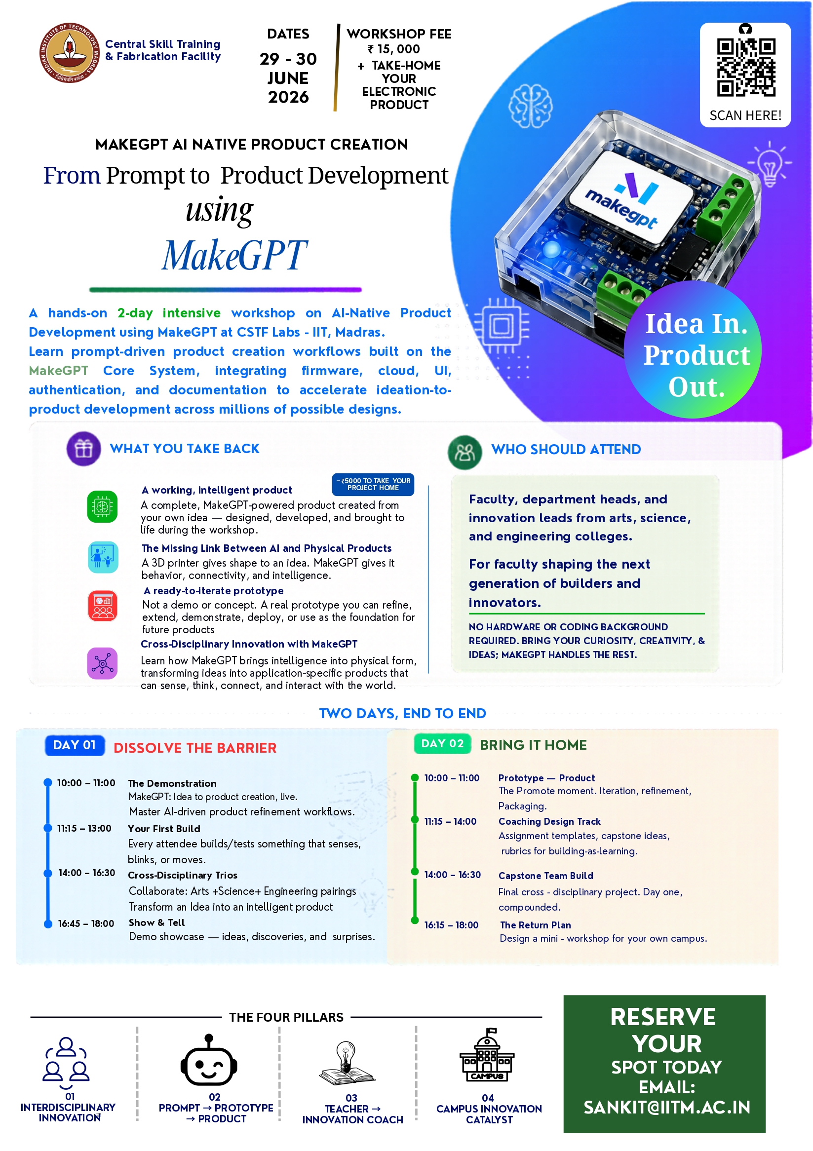 MakeGPT AI Native Product Creation Workshop — 29-30 June 2026, IIT Madras